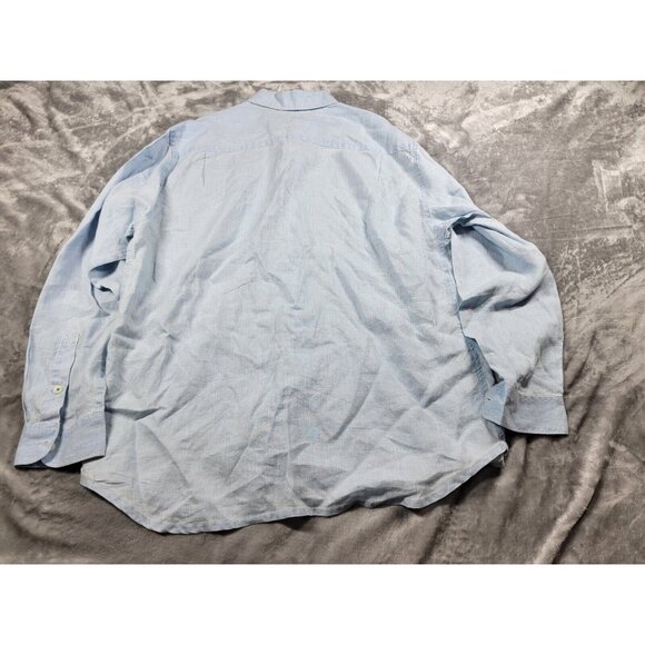 Tommy Bahama Relax Heather light Blue Linen Button-Down Shirt Men's Size Large‎ - Picture 7 of 7